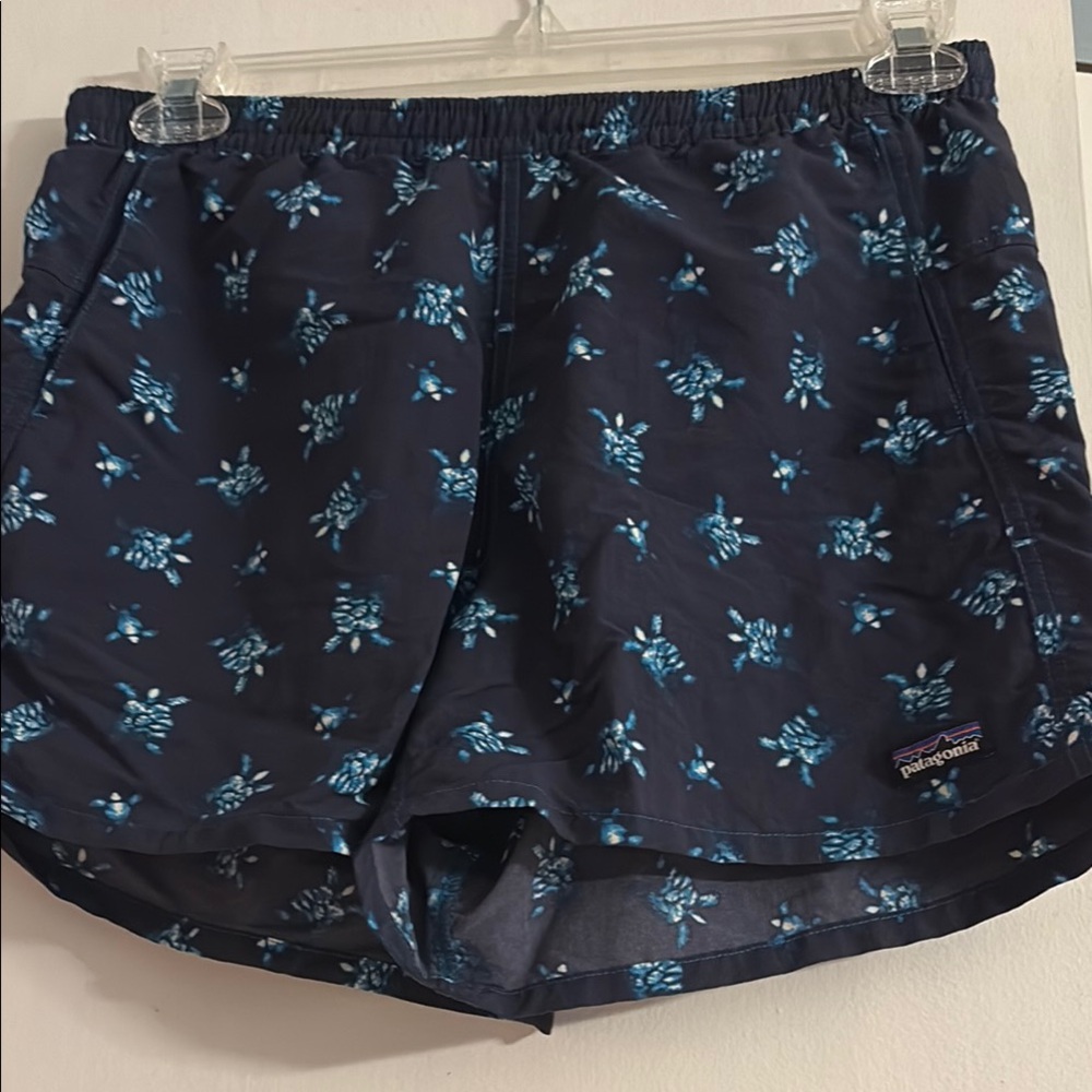 Patagonia Dark Blue Turtle 🐢 Patterned Shorts